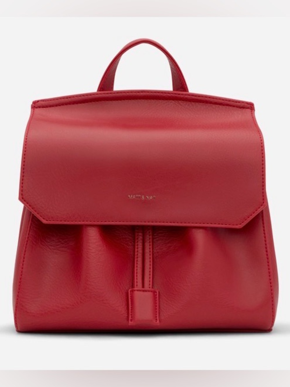 NWT: Matt & Nat MULAN Vibrant Red Vegan Leather Backpack Purse Removable Strap